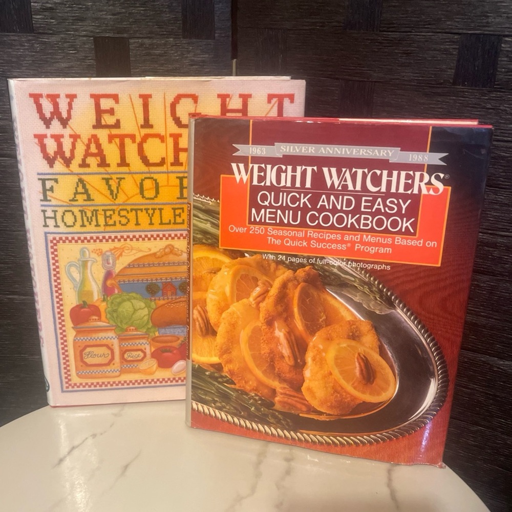 2 Vintage 1988 Weight Watchers Silver Anniversary Cookbook Recipes Cook Book